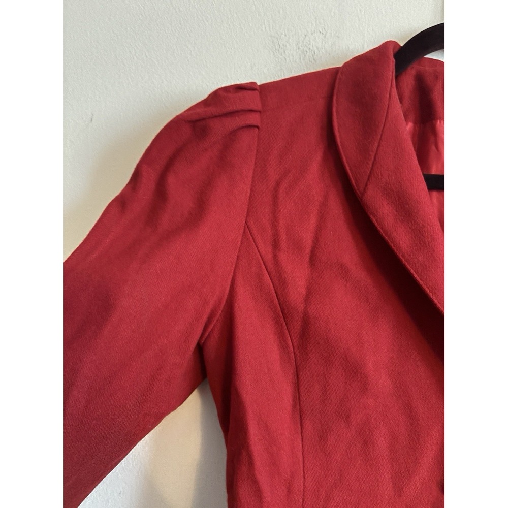 Vintage 70s Patti Woodard California Wool Jacket‎ Red Preppy Academia XS Small - Picture 3 of 6